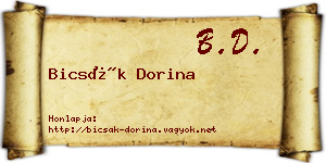 Bicsák Dorina névjegykártya