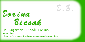 dorina bicsak business card