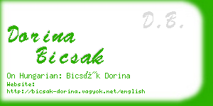 dorina bicsak business card